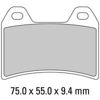 FERODO Brake Disc Pad Set - FDB2042 P Platinum Compound - Non Sinter for Road or Competition