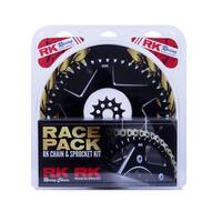RK RACE PACK - CHAIN AND SPROCKET KIT - PRO - GOLD / BLACK - 13/50 YZ250F 01-21