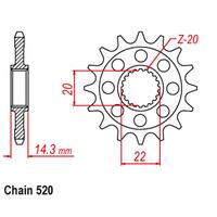 FRONT SPROCKET - STEEL 16T 520P