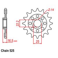 FRONT SPROCKET - STEEL 14T 525P