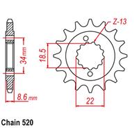 FRONT SPROCKET - STEEL 15T 520P