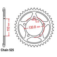 REAR SPROCKET - STEEL 44T 525P