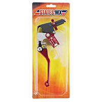 STATES MX CLUTCH PERCH AND LEVER ASSEMBLY - FOLD / FLEX - UNIVERSAL - RED