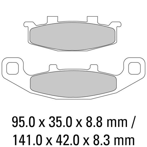 FERODO Brake Disc Pad Set - FDB481 EF ECO Friction Compound - Non Sintered