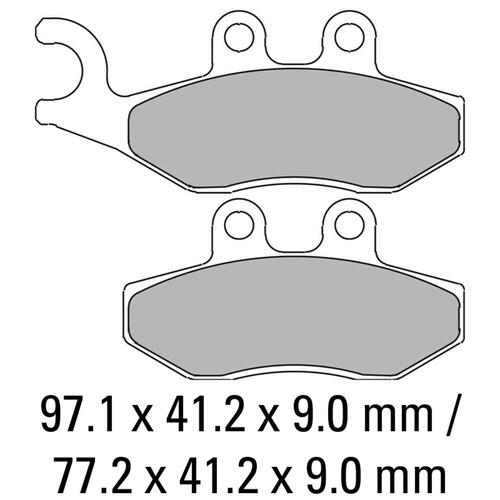 FERODO Brake Disc Pad Set - FDB2142 EF ECO Friction Compound - Non Sinter for Road